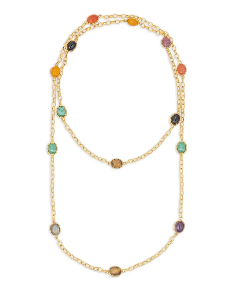 Sylvia Toledano River chain oval stones necklace - Gold Gold