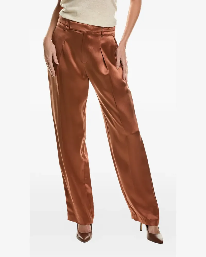 Brunello Cucinelli satin wide-leg trousers - Braun Braun