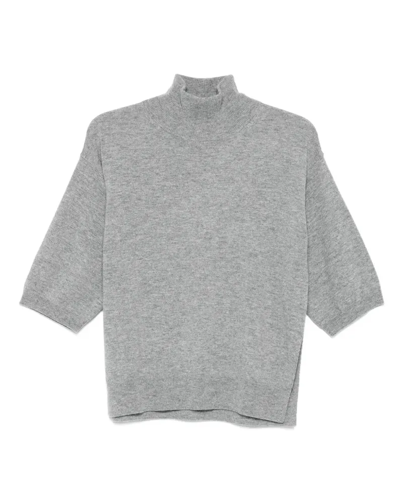 Seventy Oberteil mit Stehkragen - Grau Grau