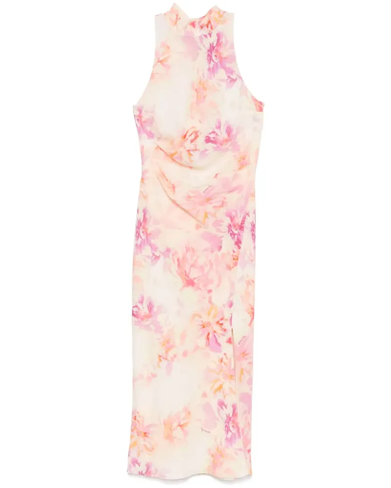 Patrizia Pepe Midikleid mit Blumen-Print - Rosa Rosa