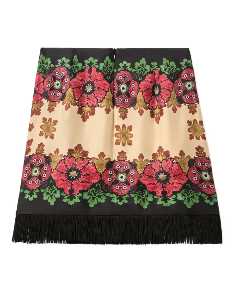 La DoubleJ Rock mit Blumen-Print - Schwarz Schwarz