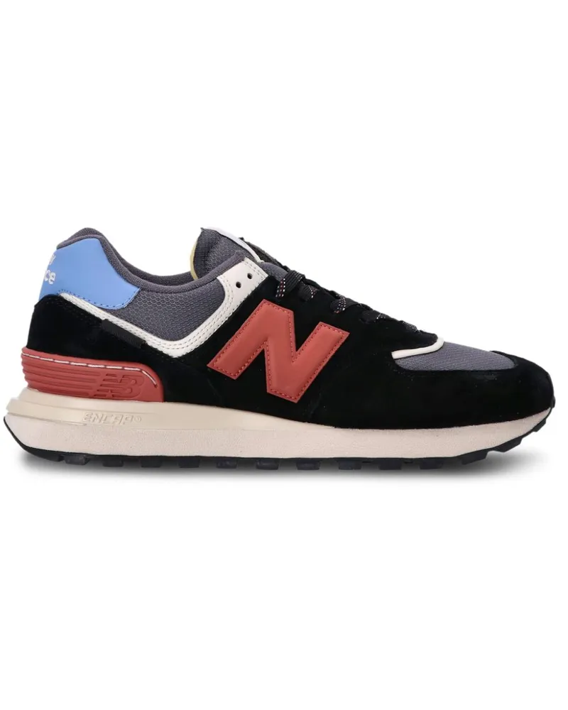 New Balance 574 Sneakers mit Kontrasteinsätzen - Schwarz Schwarz