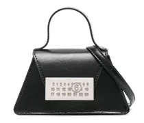 Maison Margiela Mini Numeric Tasche aus Leder Schwarz