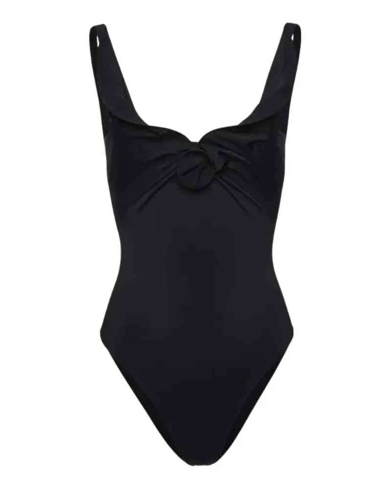 Magda Butrym flower-detail swimsuit - Schwarz Schwarz