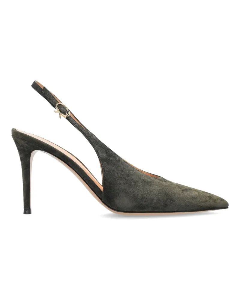 Gianvito Rossi Robbie suede slingback pumps - Grün Grün