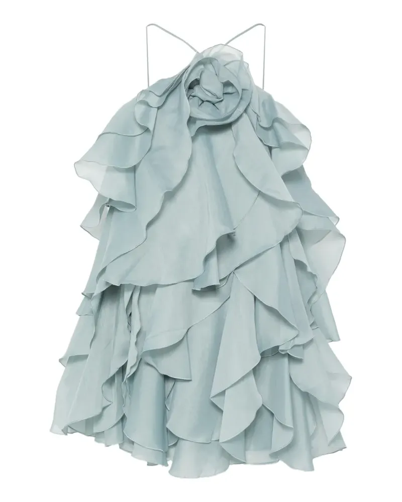 Aje. Gerüschtes Pandorea Maxikleid im Layering-Look - Blau Blau