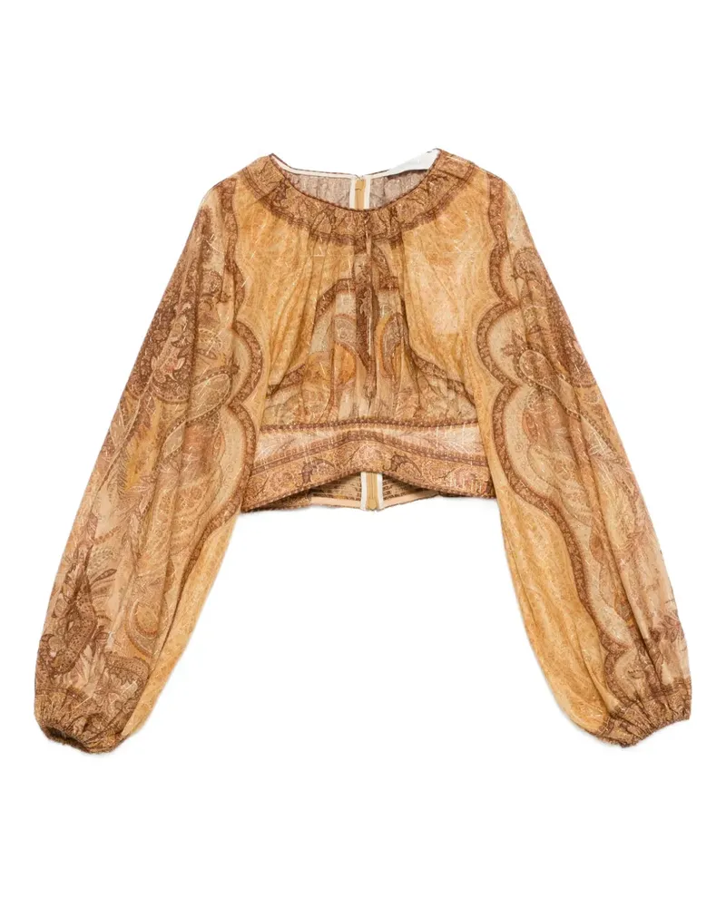 Zimmermann Wanderlust printed blouse - Gelb Gelb