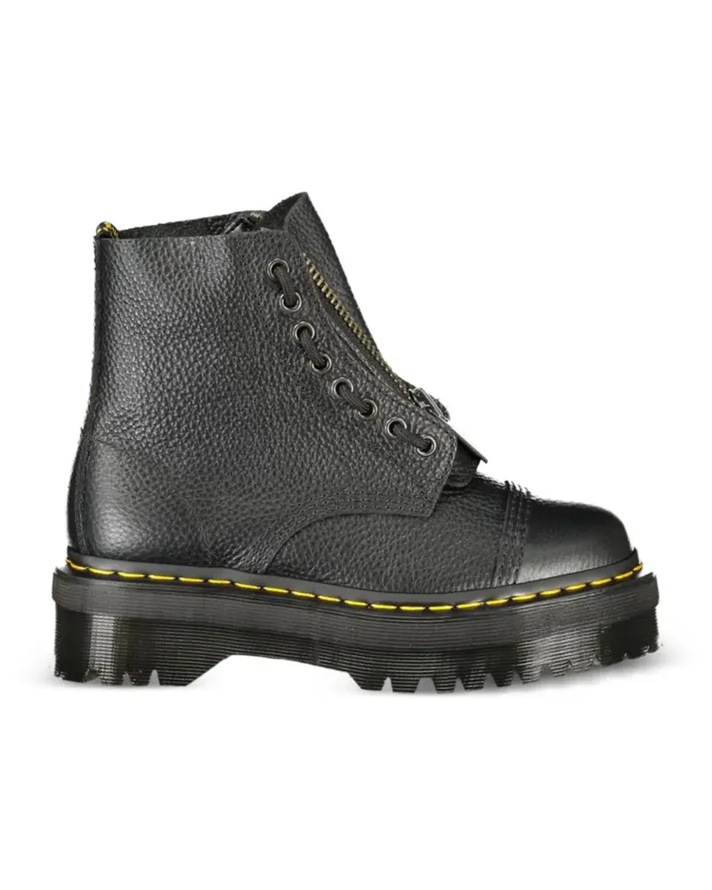 Dr.Martens Sinclair Milled front-zip grained leather ankle boots - Schwarz Schwarz