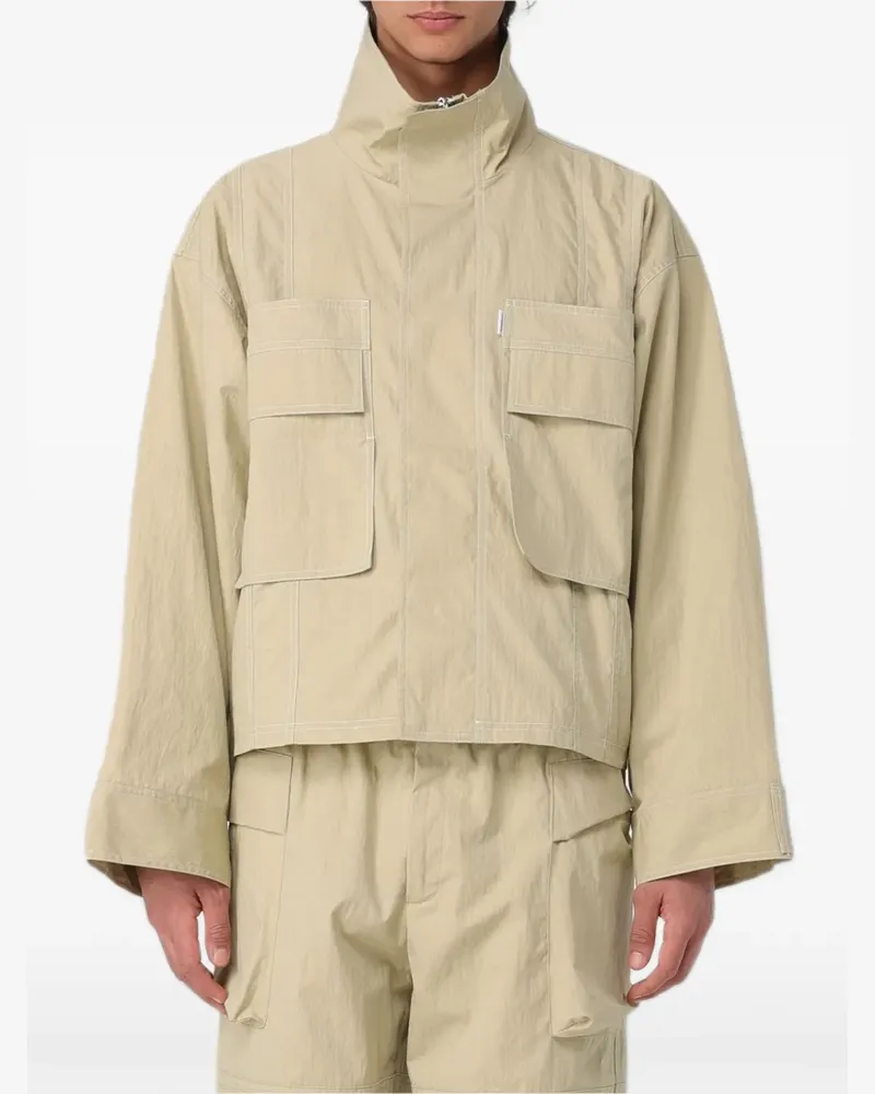 BONSAI multi-pocket high-neck jacket - Nude Nude