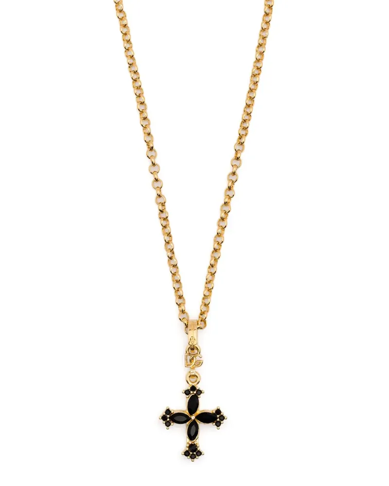 Dolce & Gabbana Halskette mit Kreuzanhänger - Gold Gold
