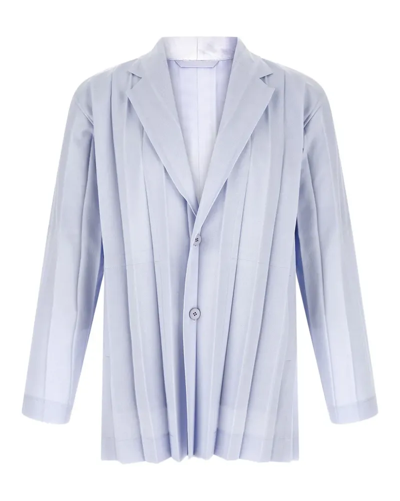 Issey Miyake Edge Ensemble accordion-pleated blazer - Blau Blau