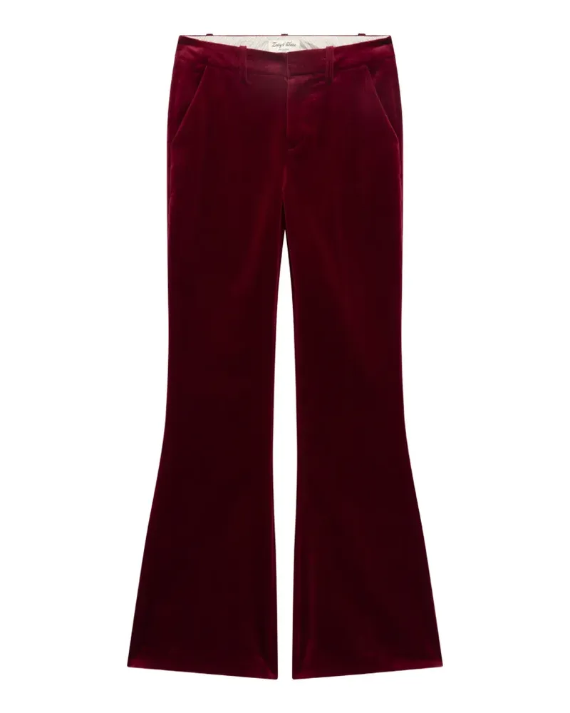 Zadig & Voltaire Prevy Hose aus Samt - Rot Rot