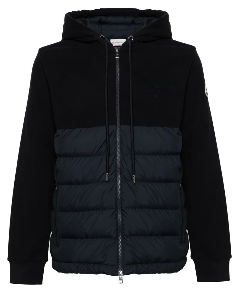 Moncler Kapuzenjacke mit gefütterten Einsätzen - Blau Blau