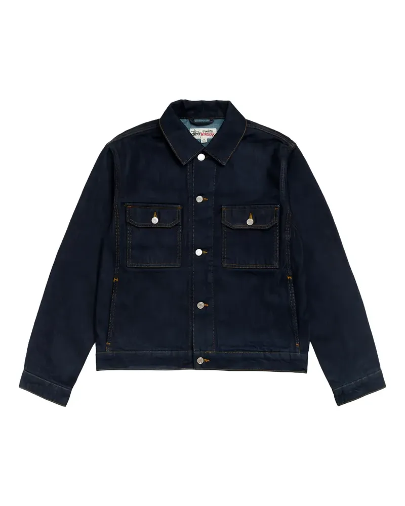 Stüssy Trucker-Jacke aus Denim mit Rinse-Waschung - Blau Blau