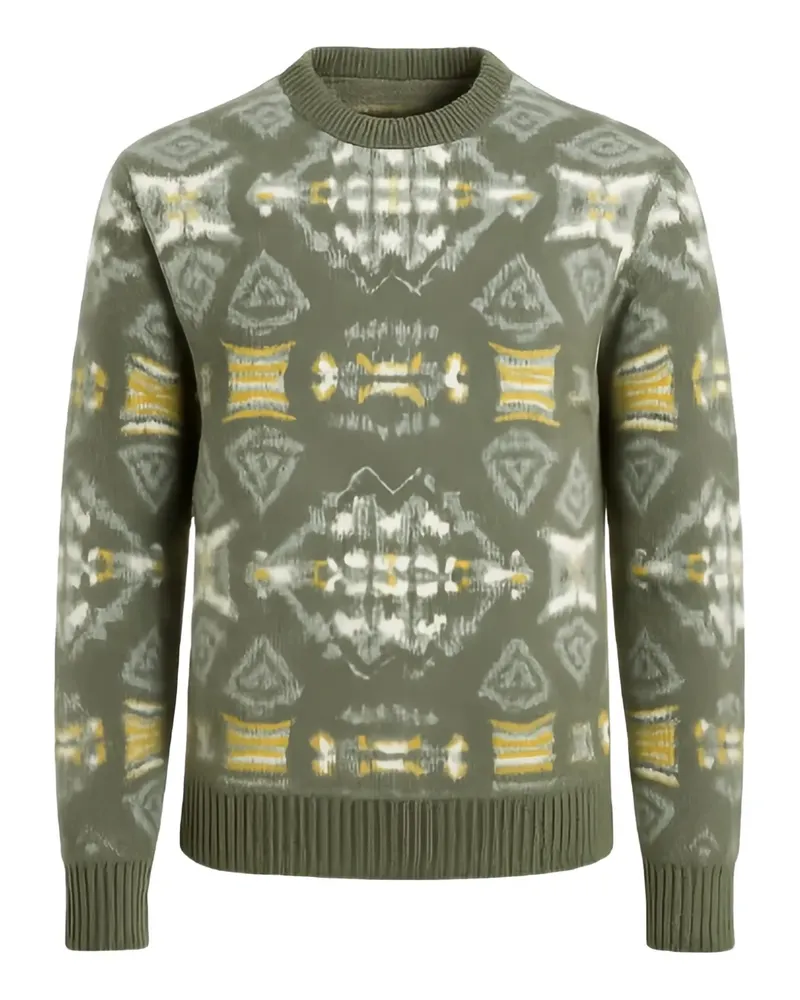 Altea Gemustertes Strickoberteil - Grün Grün