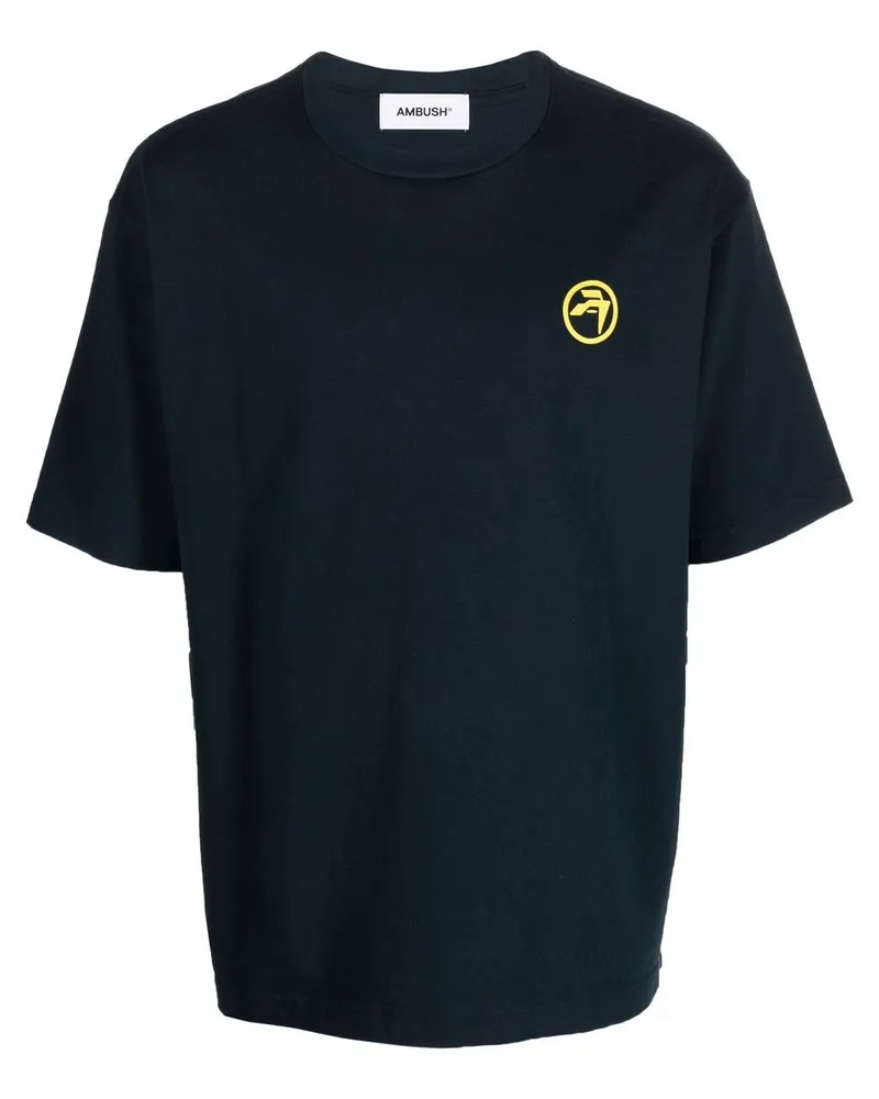 AMBUSH T-Shirt mit Schallplatten-Print - Blau Blau