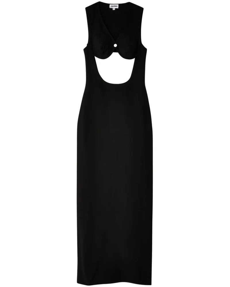 Jean Paul Gaultier Madonna Maxikleid aus Jersey Schwarz