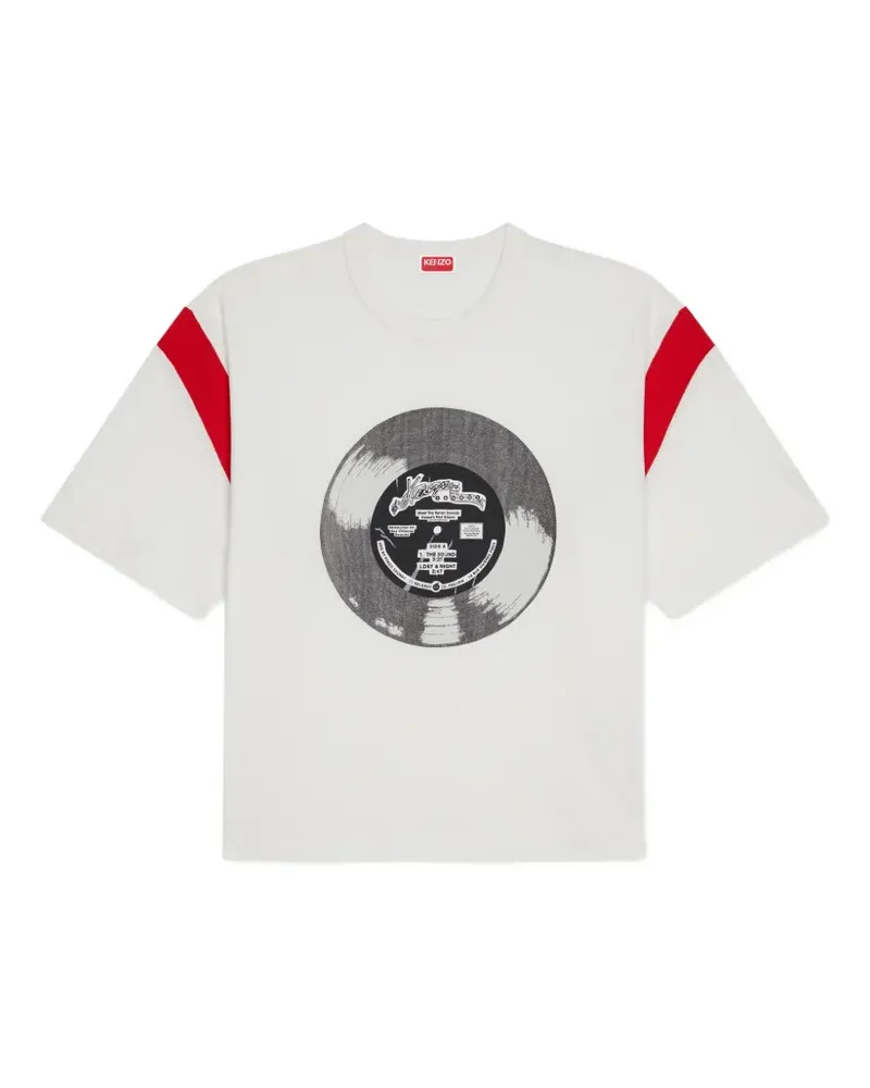 Kenzo Sounds T-Shirt aus Vinyl - Weiß Weiß