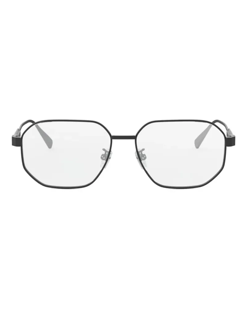Bulgari Brille mit geometrischem Gestell - Schwarz Schwarz