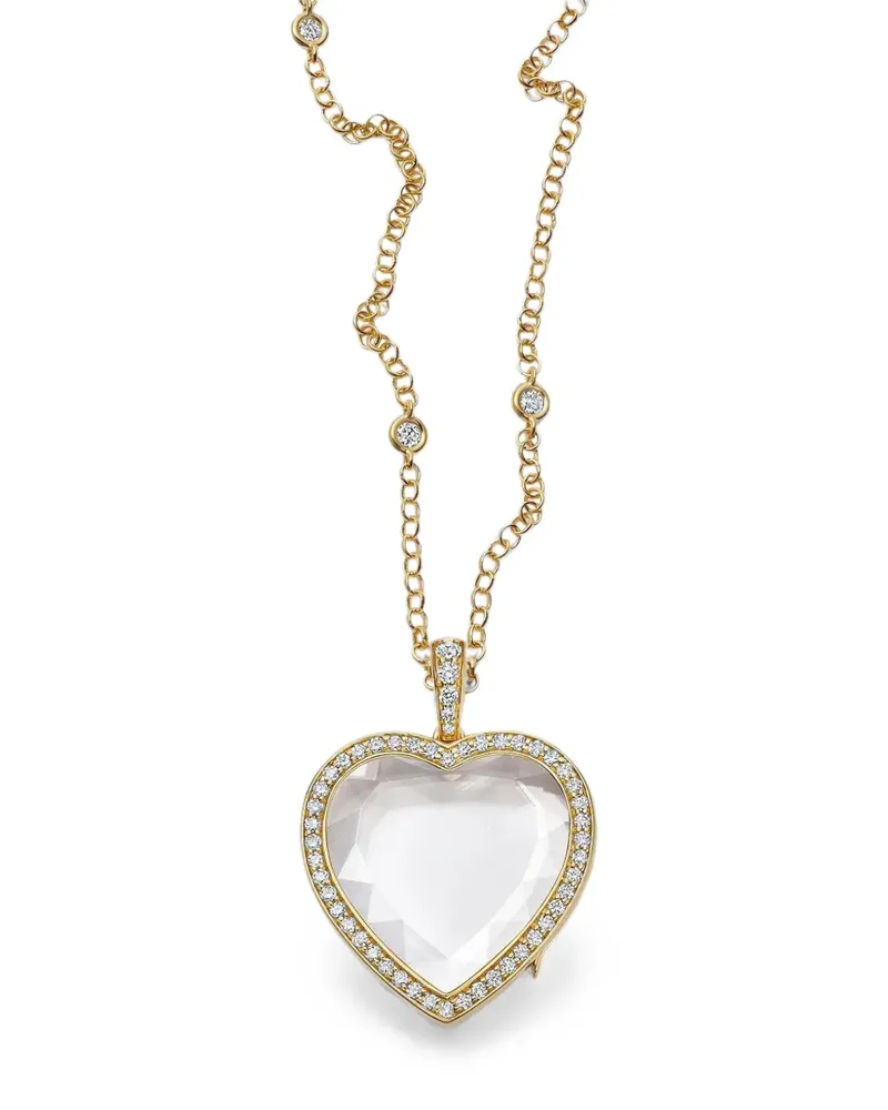 Loquet Heritage diamond locket necklace - Gold Gold