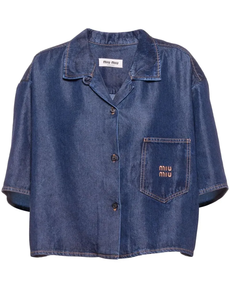 Miu Miu Klassisches Jeanshemd - Blau Blau