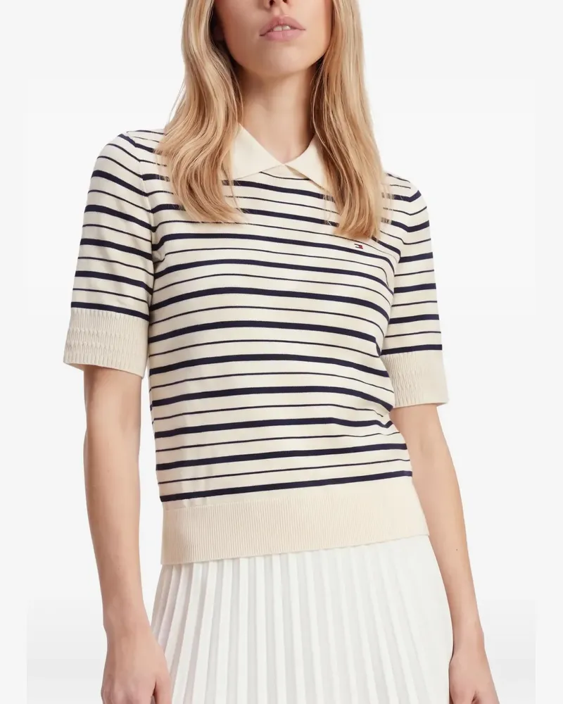 Tommy Hilfiger Kurzärmeliger Pullover - Nude Nude