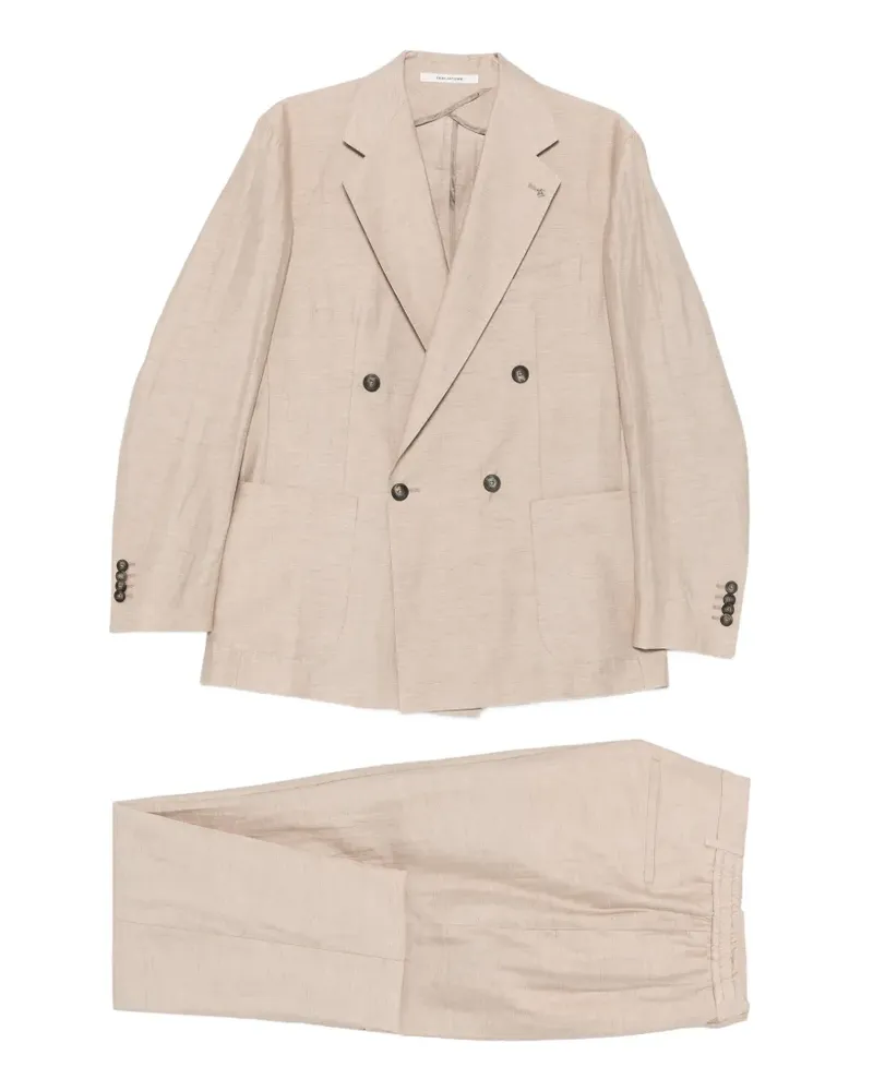 Tagliatore Norman double-breasted pleated suit - Nude Nude