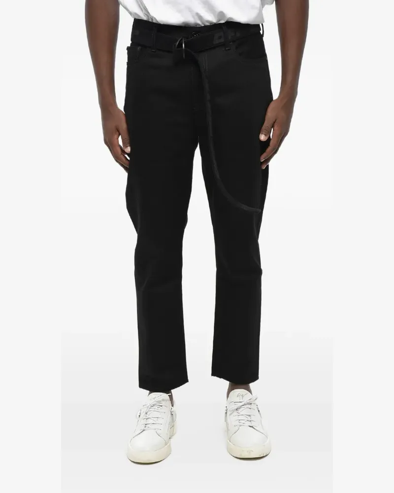 OFF-WHITE Schmale Induct Jeans mit Gürtel - Schwarz Schwarz