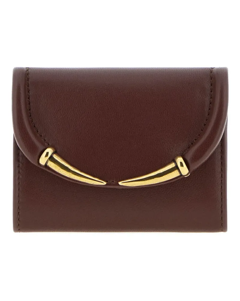Roberto Cavalli fang-embellished wallet - Braun Braun