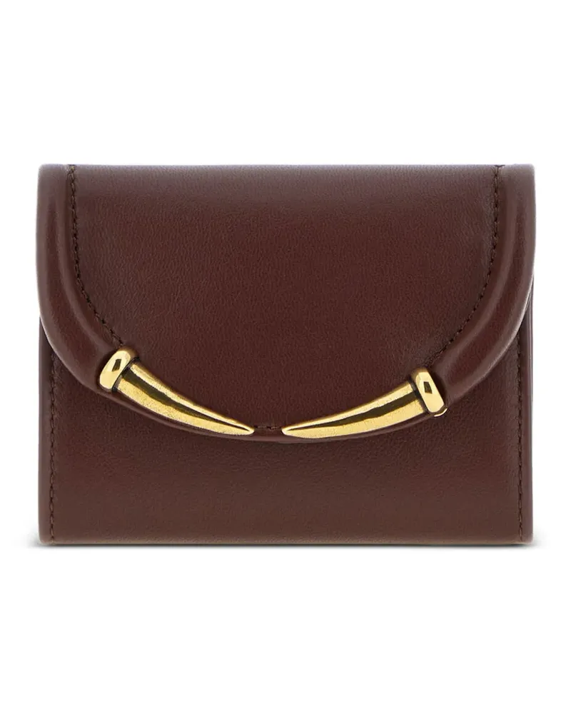 Roberto Cavalli fang-embellished wallet - Braun Braun