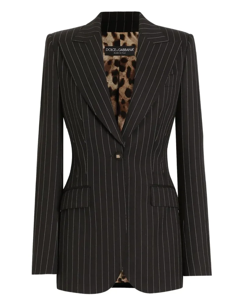 Dolce & Gabbana Einreihiger Blazer - Schwarz Schwarz