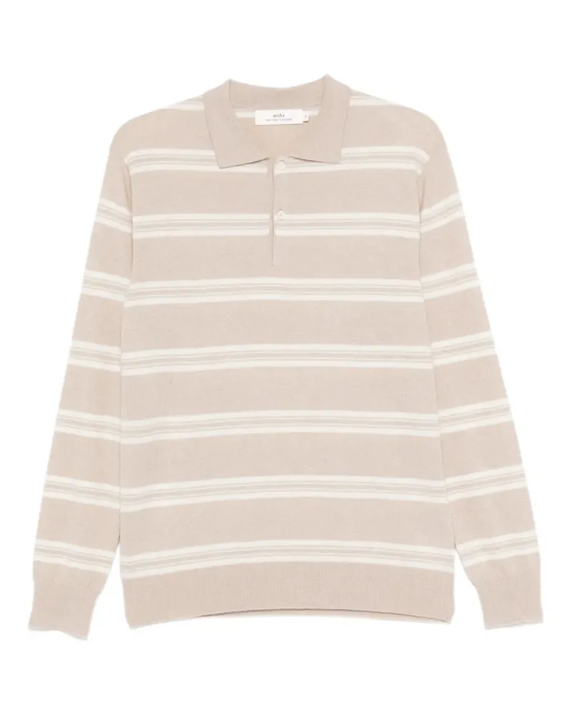 arch4 Swansea long-sleeve polo shirt - Nude Nude