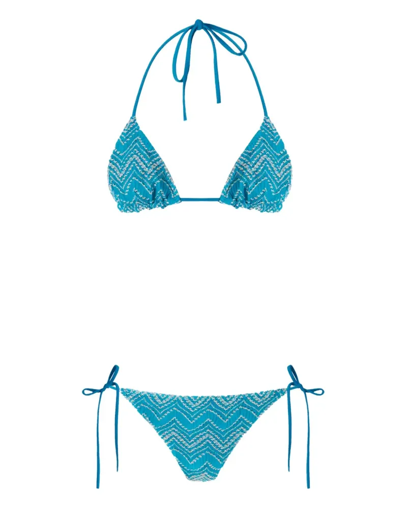 Missoni Bikini mit Zickzackmuster - Blau Blau