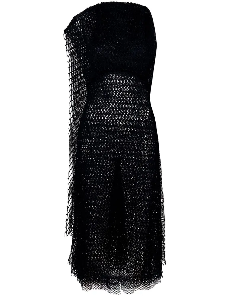 Proenza Schouler Maude Midikleid - Schwarz Schwarz