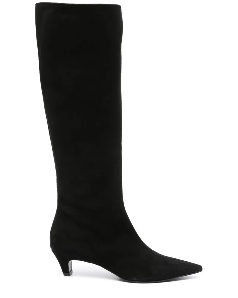 FESTA Milano Stiefel aus Wildleder 50mm - Schwarz Schwarz