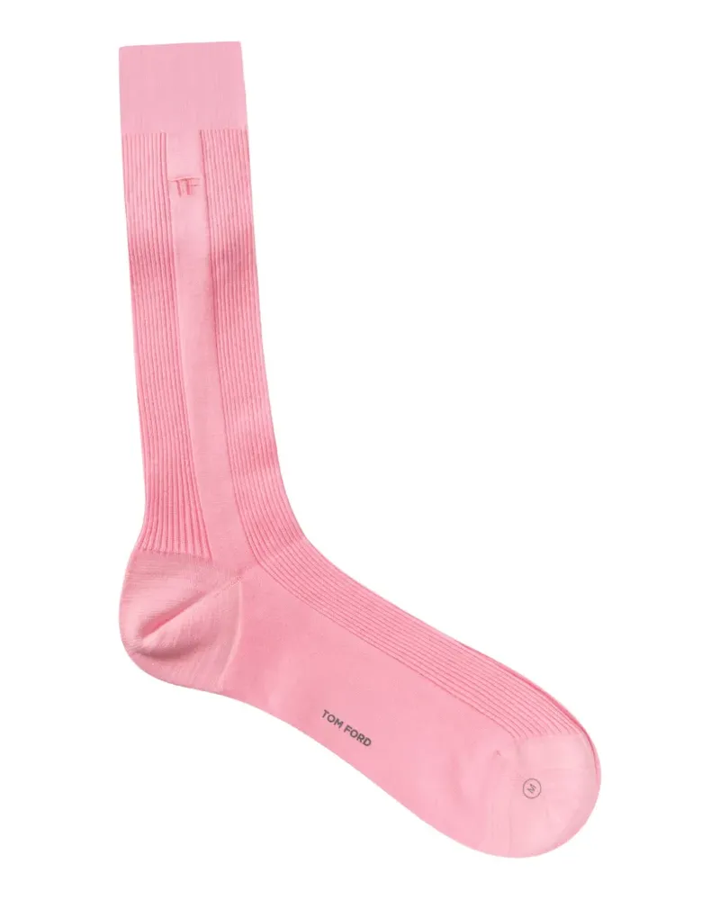 Tom Ford ribbed TF-embroidered socks - Rosa Rosa