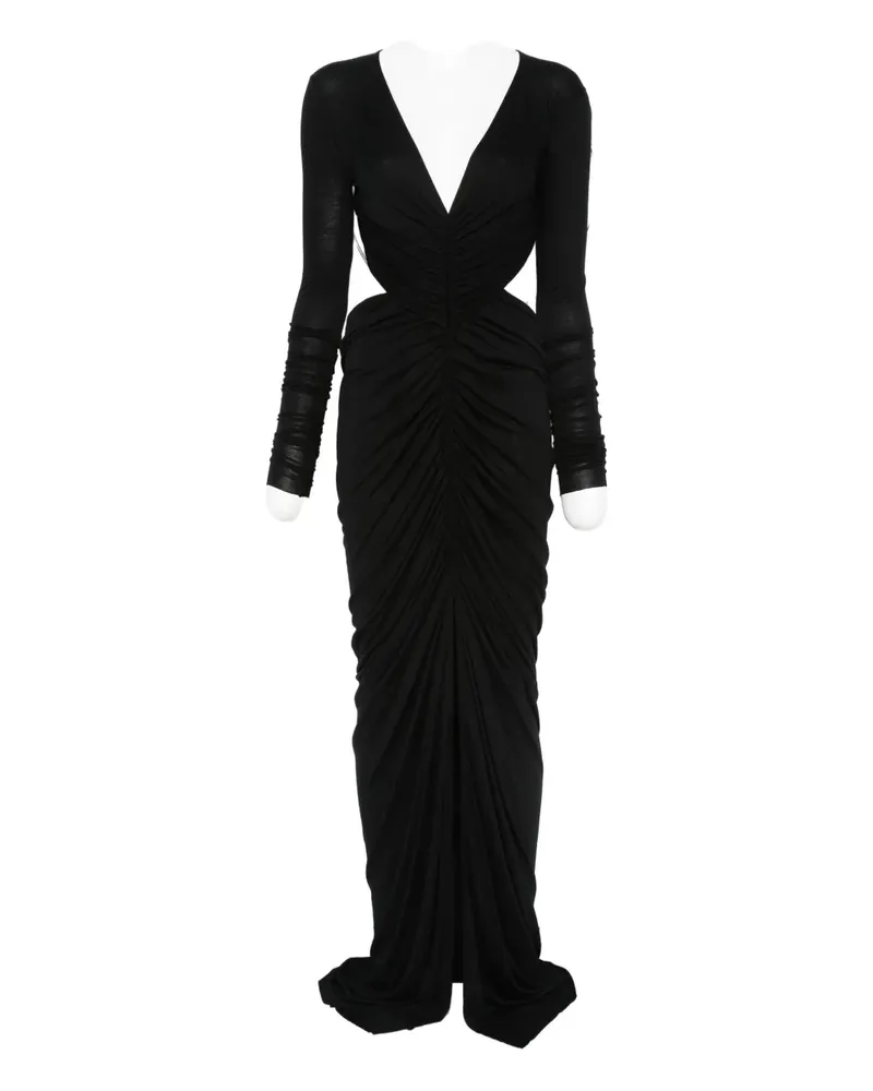 Rick Owens Poppy cut-out ruched gown - Schwarz Schwarz