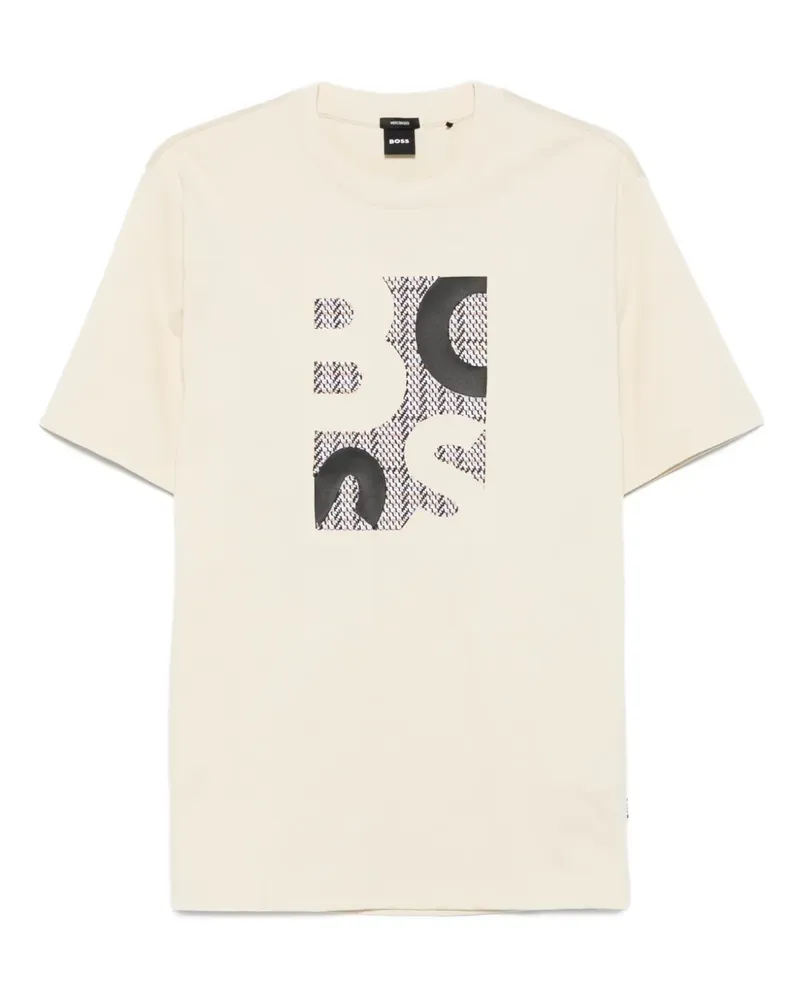 HUGO BOSS T-Shirt mit Logo-Muster - Nude Nude