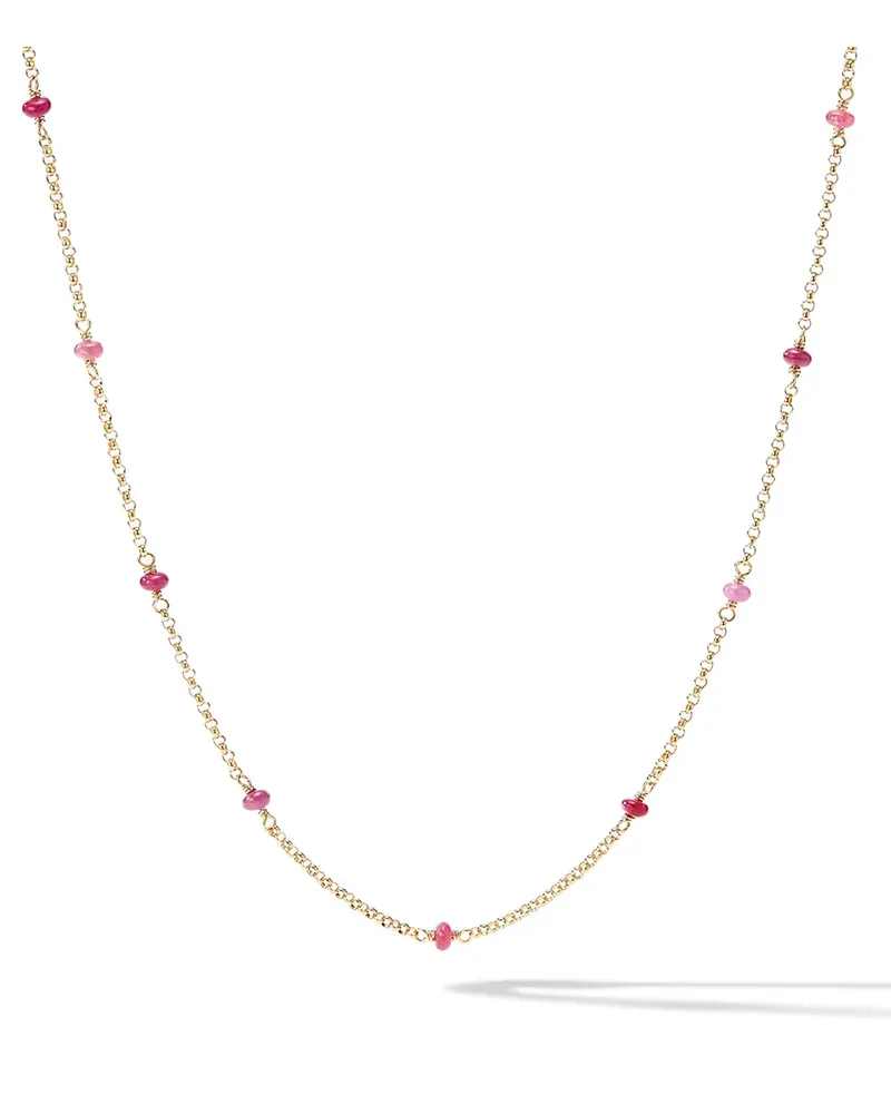 David Yurman 18kt Gelbgoldhalskette mit Rubin Gold