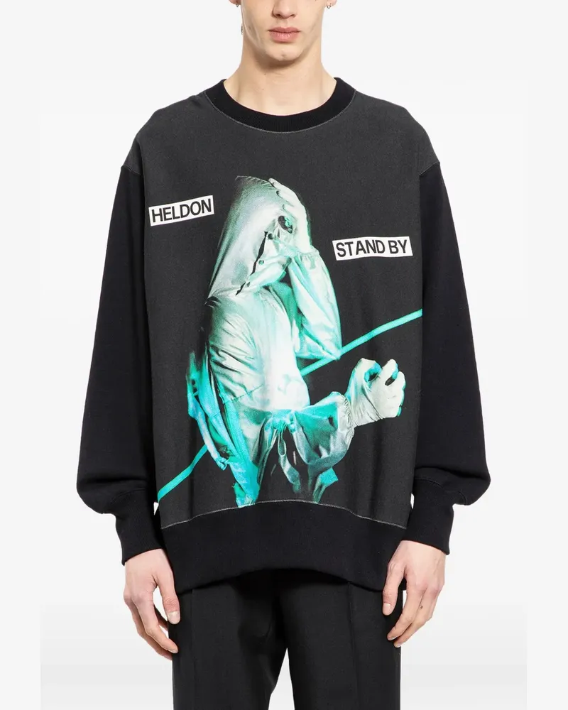 Undercover Heldon panelled graphic sweatshirt - Schwarz Schwarz