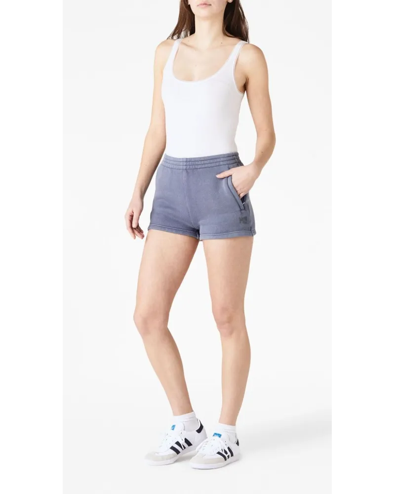 Alexander Wang Shorts mit Logo-Print - Blau Blau