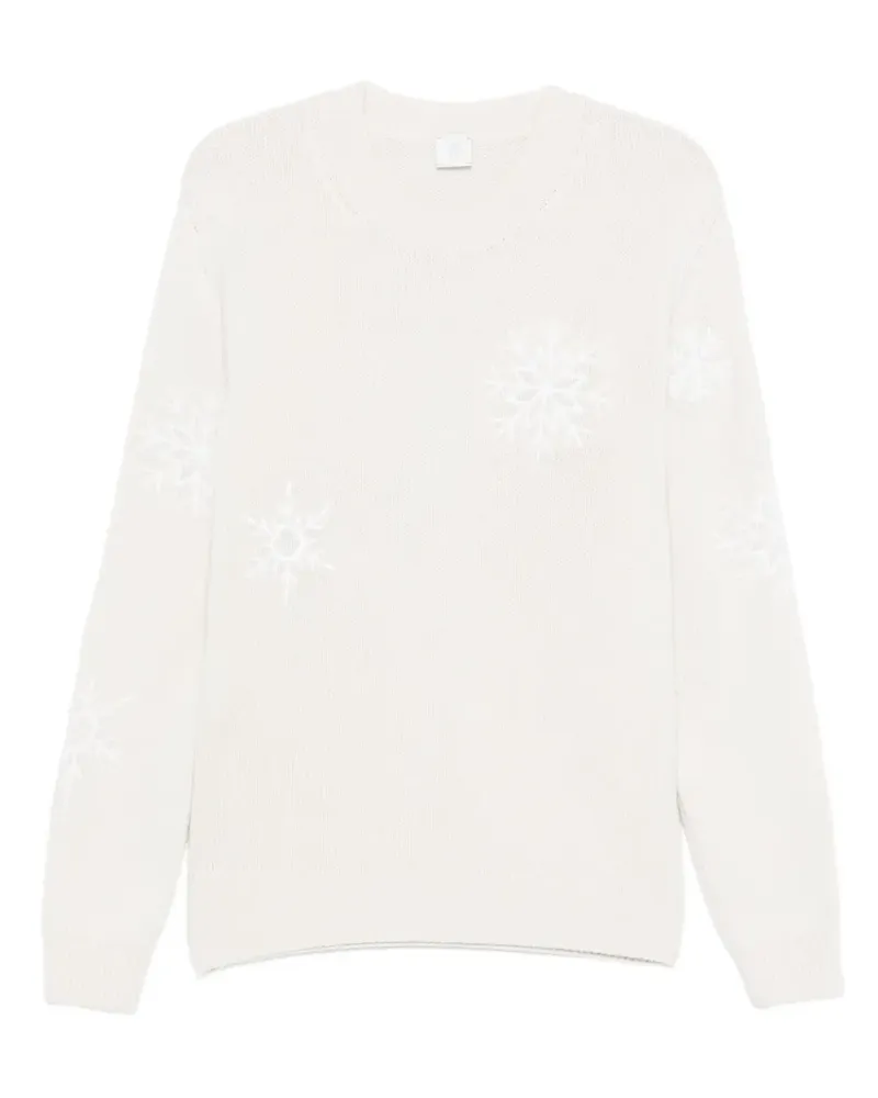 Eleventy Pullover mit Schneeflocken-Stickerei - Nude Nude