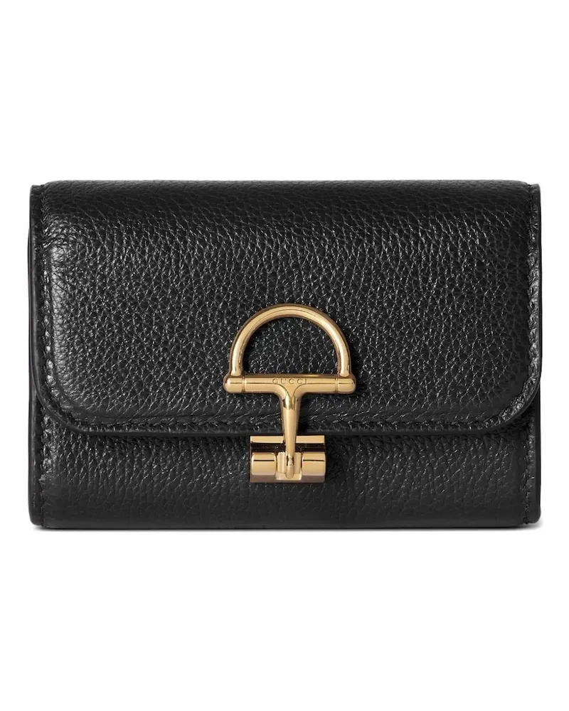 Gucci Portemonnaie mit Horsebit-Detail - Schwarz Schwarz