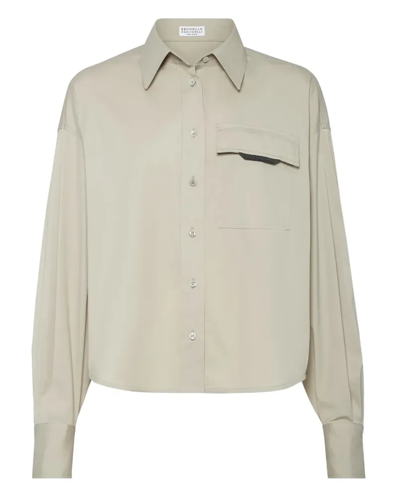 Brunello Cucinelli Hemd aus Popeline - Nude Nude