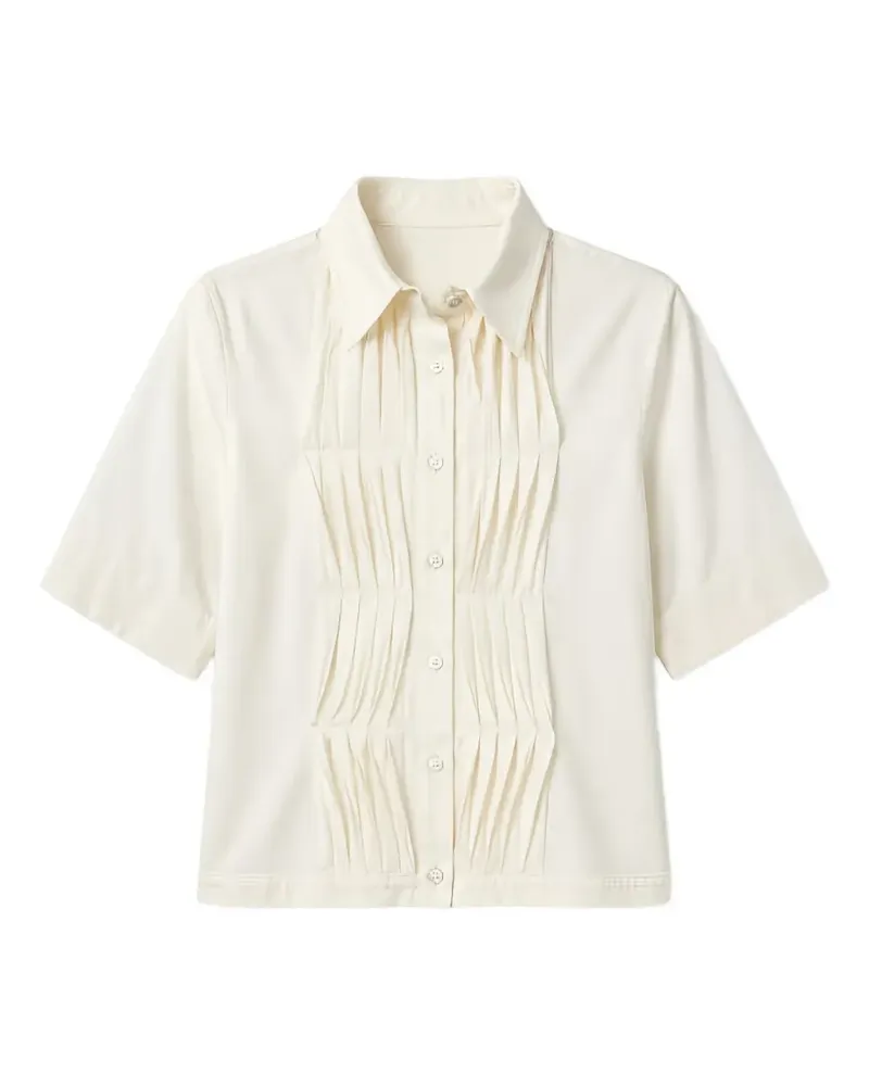 Seventy pleated short-sleeve blouse - Nude Nude
