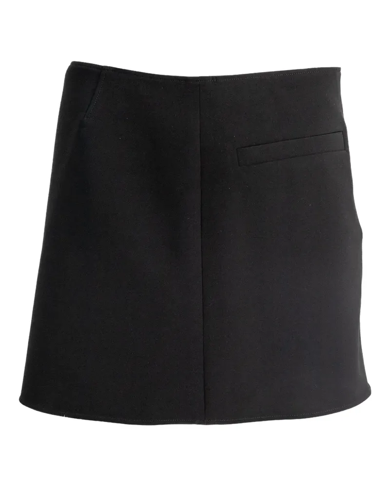 Courrèges Minirock mit Logo - Schwarz Schwarz