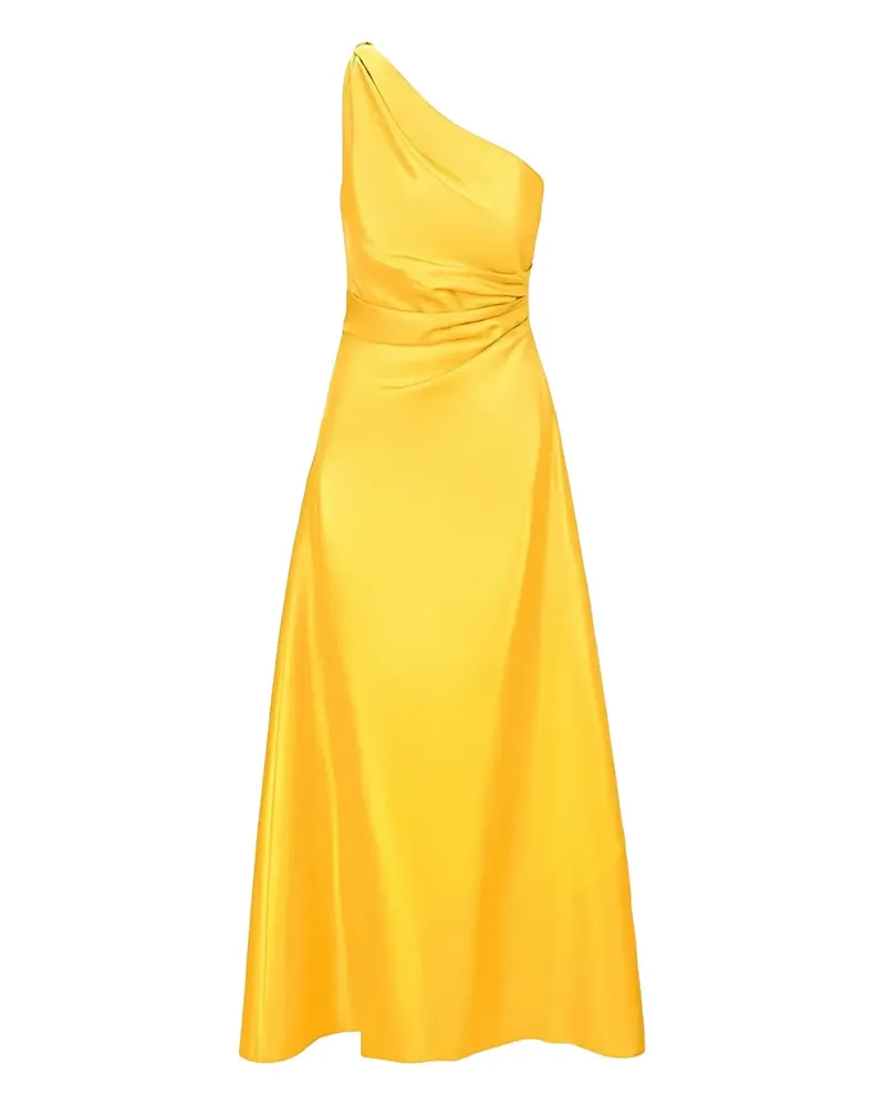 STAUD Einschultriges Midikleid - Gelb Gelb