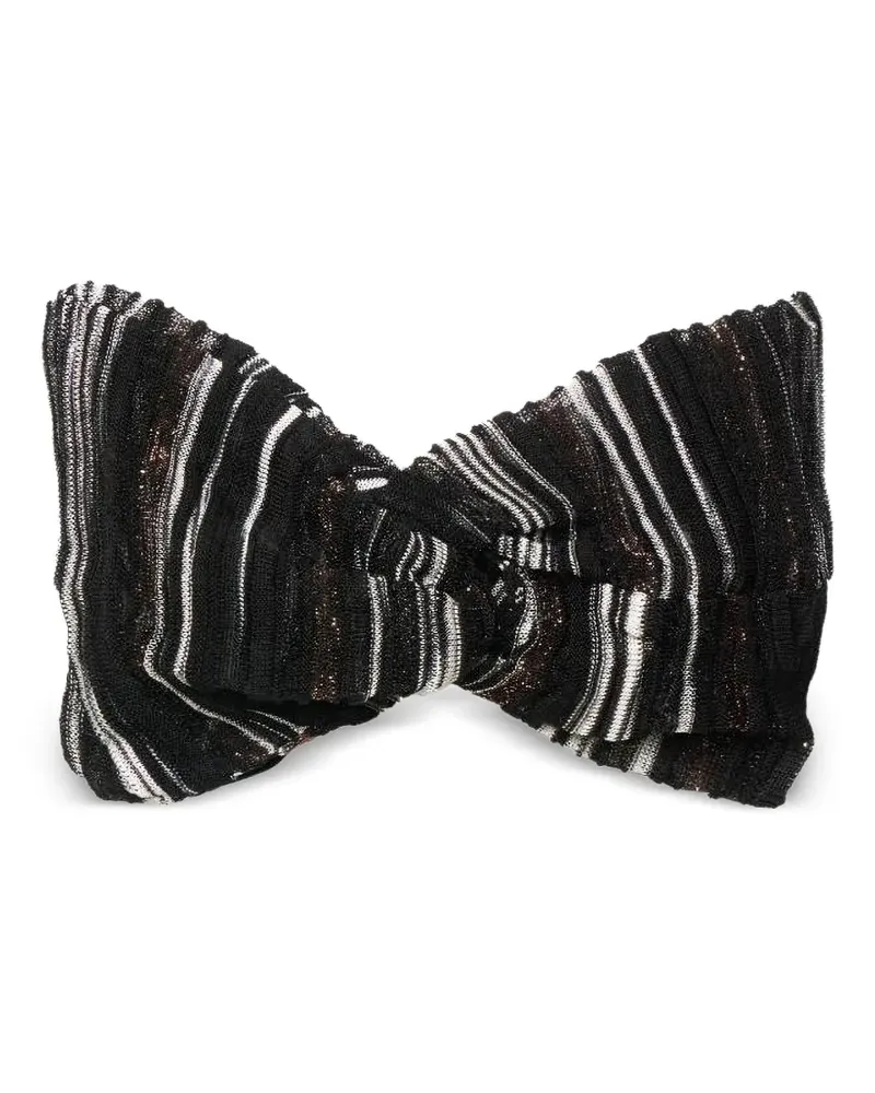 Missoni striped metallic-thread headband - Schwarz Schwarz