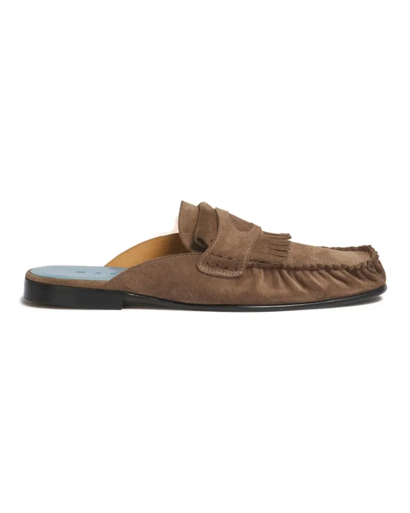 Marni fringed sabot clogs - Braun Braun