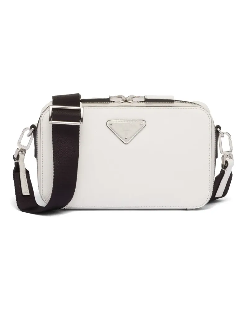 Prada Kleine Brique Kuriertasche - Weiß Weiß